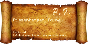 Pissenberger Iduna névjegykártya